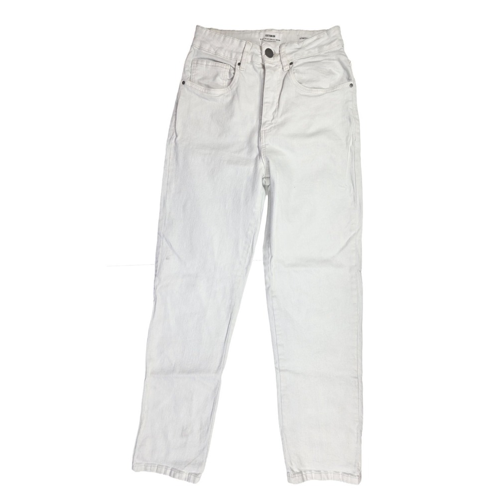Cotton-On Stretch Straight Leg White Jeans Women's Size 4